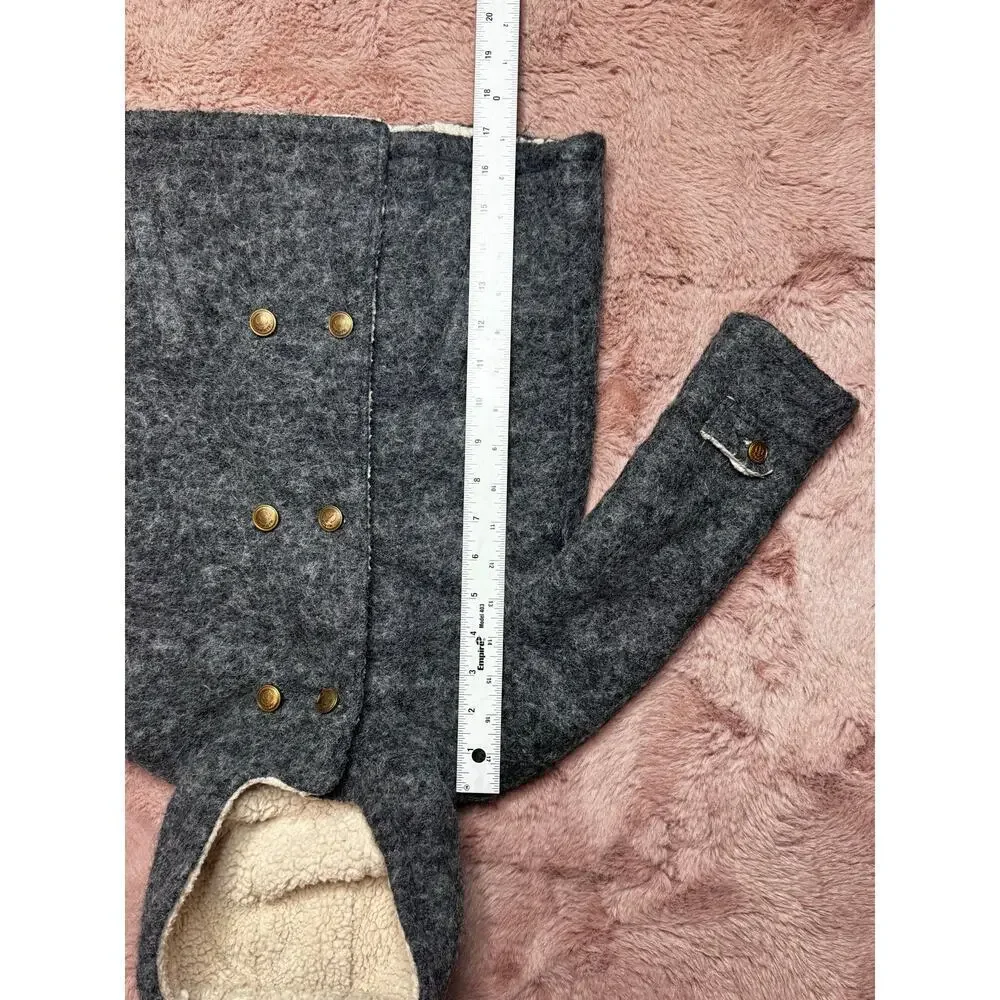 Mayoral Boys Winter Coat 24M Gray Sherpa Lined Hooded Jacket Toddler